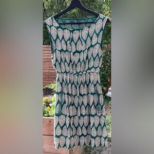 Paper Plane London Mini Dress, Lined, Pockets, Elastic Waist. Pullover, Med/lg